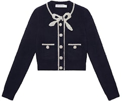 (Women) Self-Portrait Short Knit Cardigan Sweater - Chanel Inspired Style SWF344M05900 (Women) Self-Portrait Short Knit Cardigan Sweater - Chanel Inspired Style SWF344M05900