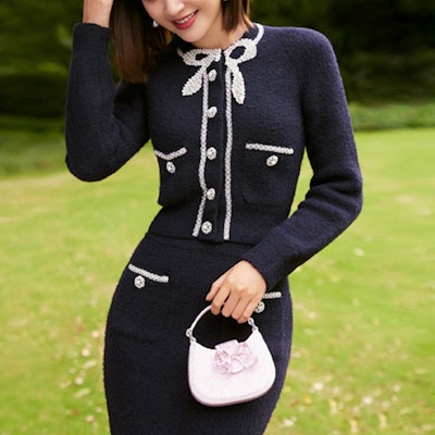 (W) Self-Portrait 短版針織開衫毛衣 - 香奈兒風格 SWF344M05900 Details for (W) Self-Portrait 短版針織開衫毛衣 - 香奈兒風格 SWF344M05900