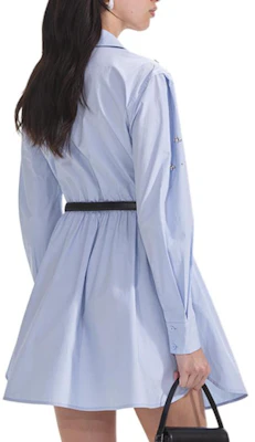 (Women) Self-Portrait Short Long-Sleeve Dress with Embellished Collar Mist Blue SWF353Y02200 Purchase (Women) Self-Portrait Short Long-Sleeve Dress with Embellished Collar Mist Blue SWF353Y02200