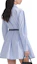 Purchase (Women) Self-Portrait Short Long-Sleeve Dress with Embellished Collar Mist Blue SWF353Y02200