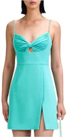 (Women) Self-Portrait Sky Blue Bow Split Mini Slip Dress. SWF342Y12100 (Women) Self-Portrait Sky Blue Bow Split Mini Slip Dress. SWF342Y12100