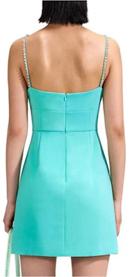 (Women) Self-Portrait Sky Blue Bow Split Mini Slip Dress. SWF342Y12100 Lookbook (Women) Self-Portrait Sky Blue Bow Split Mini Slip Dress. SWF342Y12100