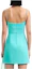 Lookbook (Women) Self-Portrait Sky Blue Bow Split Mini Slip Dress. SWF342Y12100