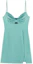 Shop (Women) Self-Portrait Sky Blue Bow Split Mini Slip Dress. SWF342Y12100