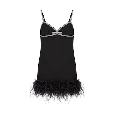 (Women) Self-Portrait Sleeveless Black Mini Dress SWF351Y02900