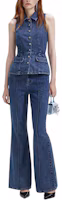 Lookbook (W) Self-Portrait 無袖藍色牛仔喇叭褲連身褲 SWF351K00500