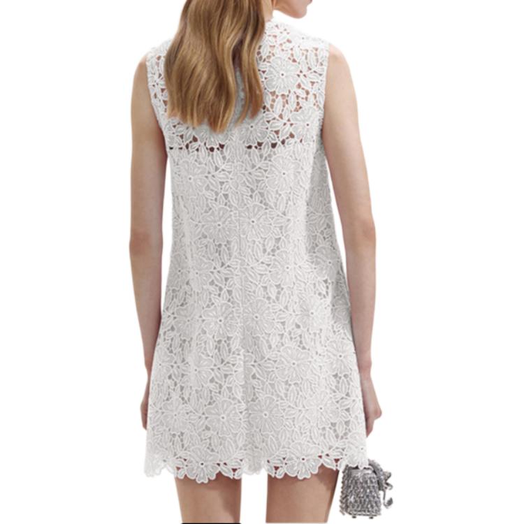 (Women) Self-Portrait  Sleeveless Lace A-Line Mini Dress in Pure White. SWF352Y29000 圖 3