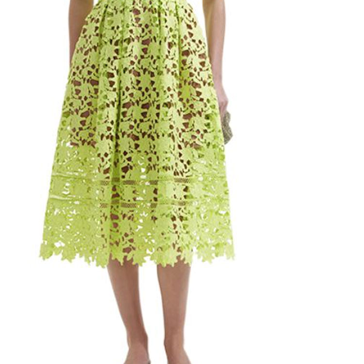 (Women) Self-Portrait  Sleeveless Lace Midi Dress in Solid Light Green. SWF352Y27200 圖 6