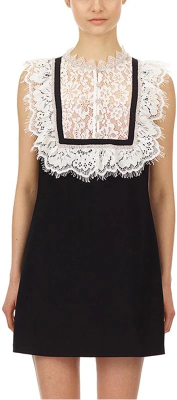 women-self-portrait-sleeveless-lace-trim-dress-with-rhinestone-details-black-white-swf-322-y13300