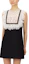 Details for (Women) Self-Portrait Sleeveless Lace Trim Dress with Rhinestone Details Black/White SWF322Y13300