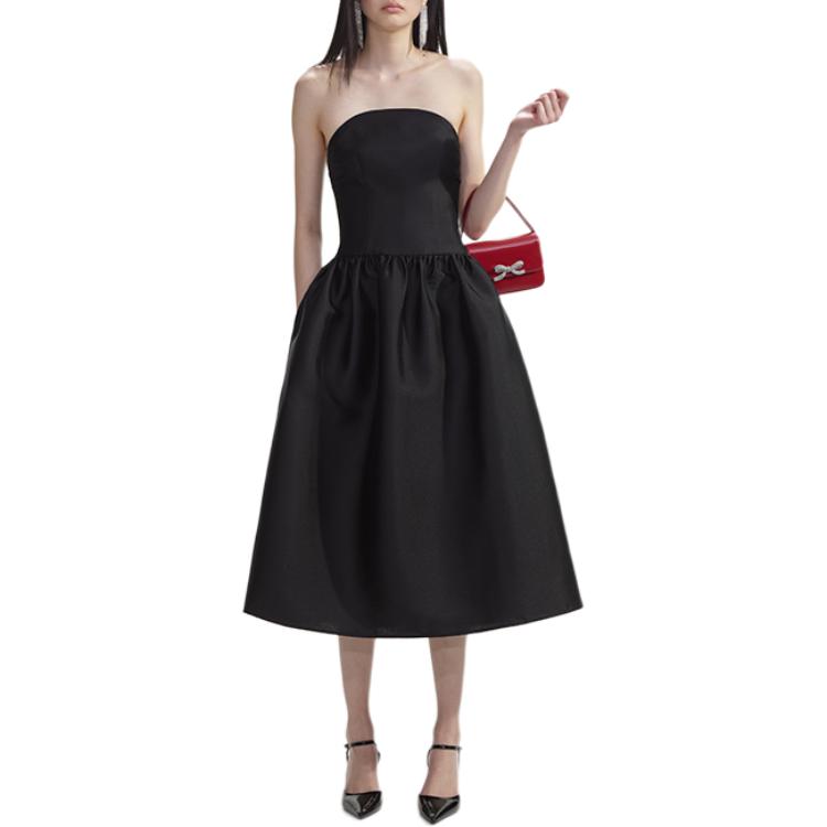 (Women) Self-Portrait  Sleeveless Midi Dress in Classic Black. SWF353Y00800 圖 3