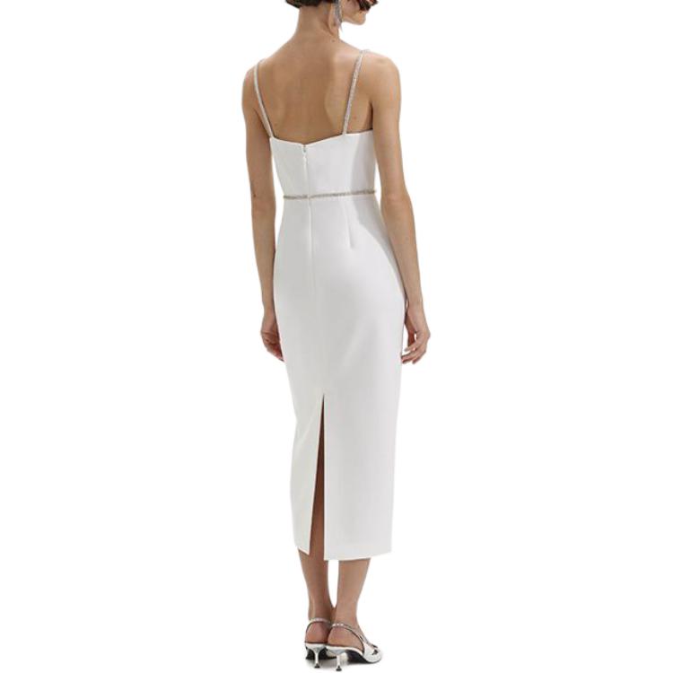 (Women) Self-Portrait  Sleeveless Midi Dress in Pure White. SWF352Y26400 圖 4