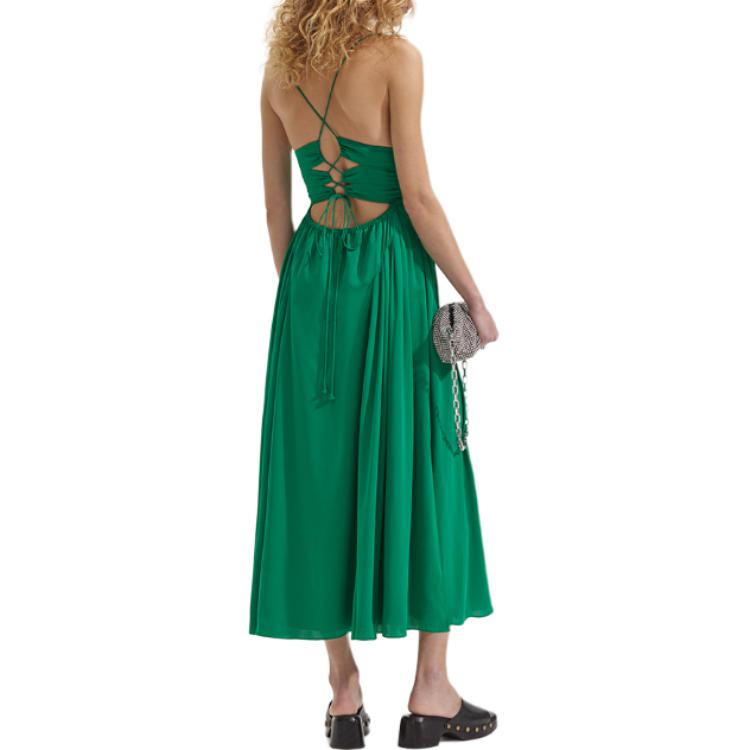 (Women) Self-Portrait  Sleeveless Midi Slip Dress in Solid Light Green. SWF352Y26300 圖 4