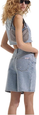 (W) Chaleco sin mangas Self-Portrait con botones en azul denim claro. SWF352C04000 Shop (W) Chaleco sin mangas Self-Portrait con botones en azul denim claro. SWF352C04000