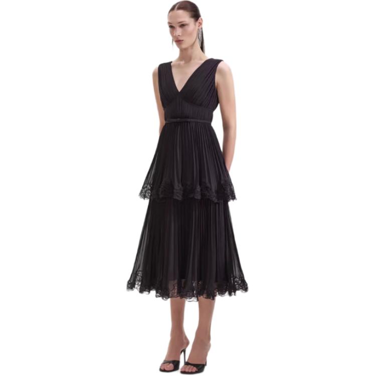 (Women) Self-Portrait  Sleeveless V-Neck Mid-Length Elegant Party Princess Dress SWF352Y15300 圖 5