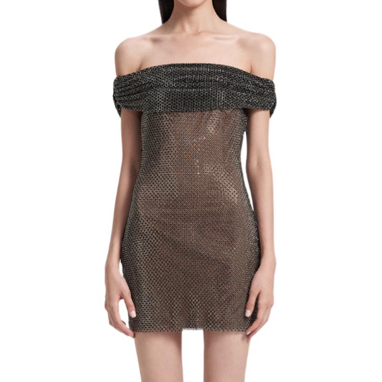 (Women) Self-Portrait  Slim Fit Sleeveless Sheath Dress in Classic Black. SWF343Y08900 圖 3