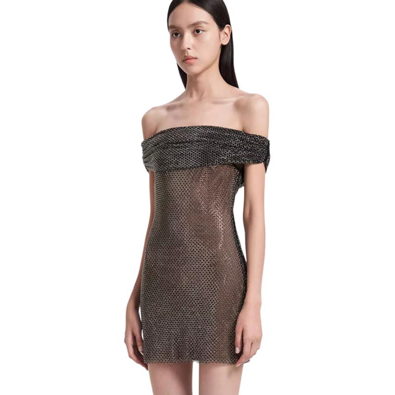 (Women) Self-Portrait  Slim Fit Sleeveless Sheath Dress in Classic Black. SWF343Y08900 圖 5