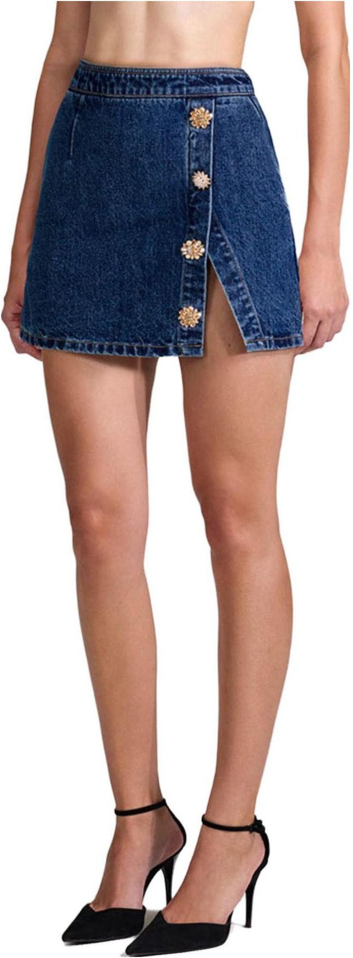 women-self-portrait-solid-button-split-denim-mini-skirt-swf-342-q01700
