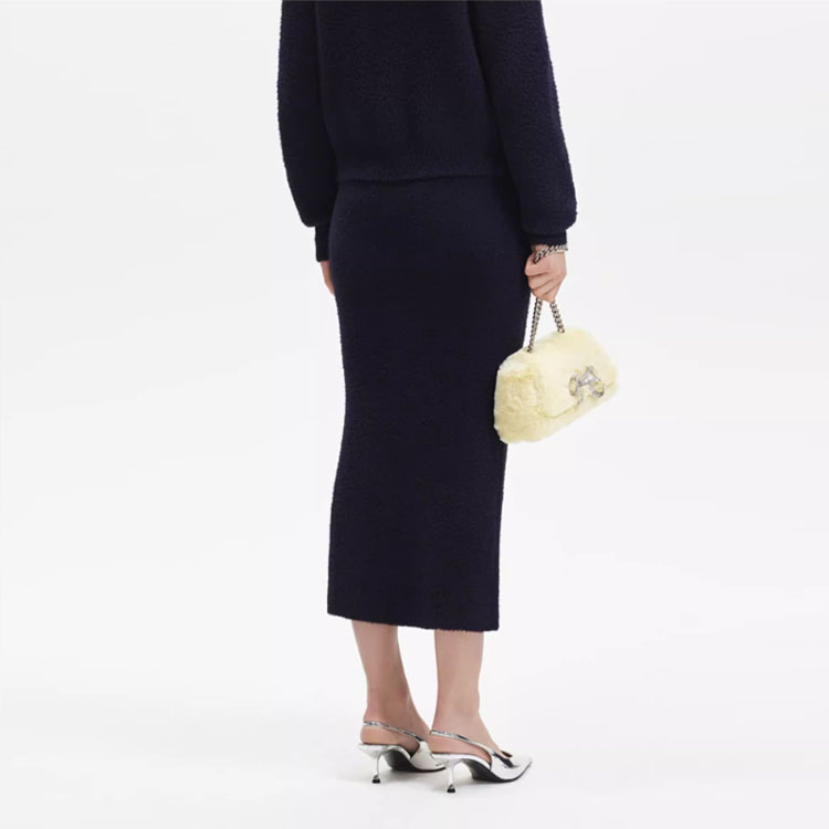 (Women) Self-Portrait  Solid Color Knitted Maxi Dress SWF344M06100 圖 4