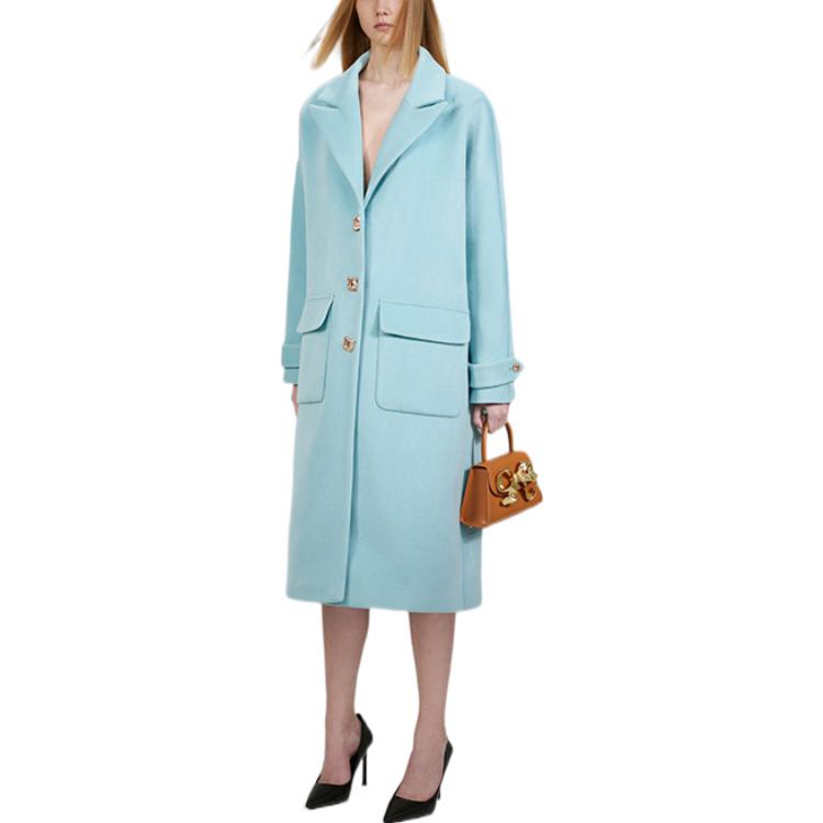 (Women) Self-Portrait  Solid Color Long Slim Fit Coat with Lapel Buttons SWF334D00400 圖 3