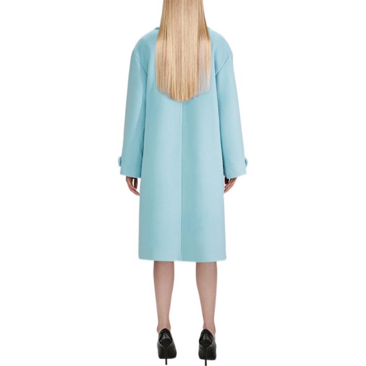 (Women) Self-Portrait  Solid Color Long Slim Fit Coat with Lapel Buttons SWF334D00400 圖 4