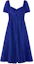 Buy (W) Self-Portrait 海军蓝中长连衣裙配心形领口. SWF342Y11600