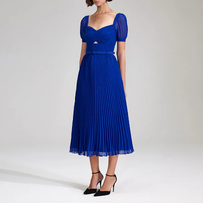 (W) Self-Portrait 海军蓝中长连衣裙配心形领口. SWF342Y11600 Purchase (W) Self-Portrait 海军蓝中长连衣裙配心形领口. SWF342Y11600