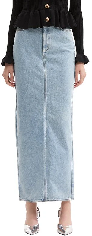 women-self-portrait-straight-denim-long-skirt-light-blue-swf-353-q01200