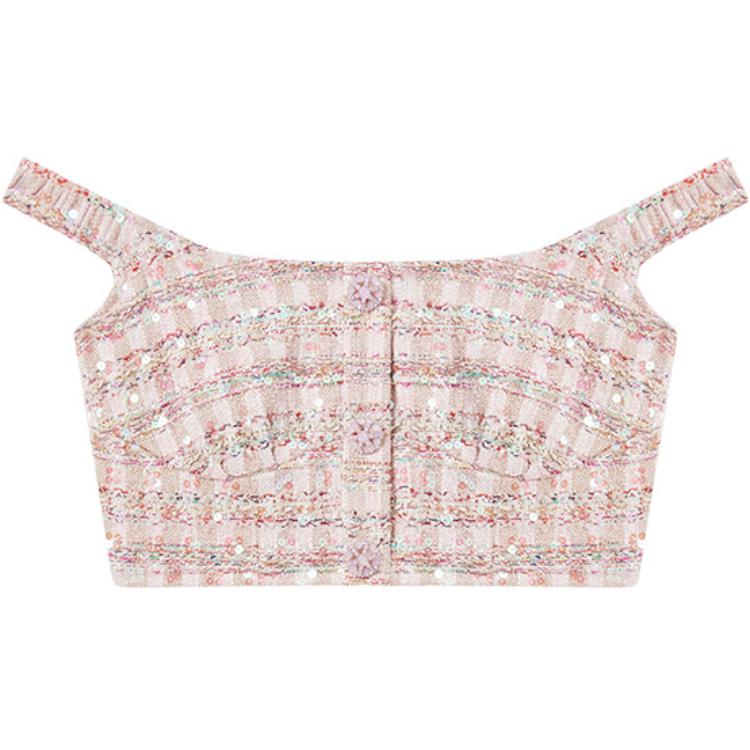 Order (W) セルフポートレート スイートバックレスタンクトップ - ピンク SWF343B00100