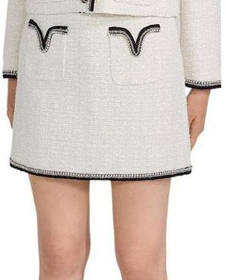 (W) Self-Portrait 粗花呢對比飾邊A字裙 SWF334Q01600 Shop (W) Self-Portrait 粗花呢對比飾邊A字裙 SWF334Q01600