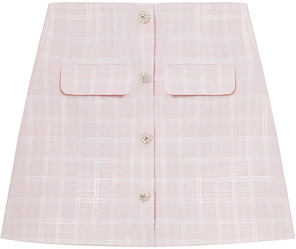 women-self-portrait-tweed-mini-skirt-red-pink-plaid-casual-style-swf-352-q02800