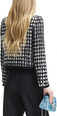 (Women) Self-Portrait Tweed Plaid Short Jacket with Rhinestone Buttons - Black/White SWF344T01800 Shop (Women) Self-Portrait Tweed Plaid Short Jacket with Rhinestone Buttons - Black/White SWF344T01800
