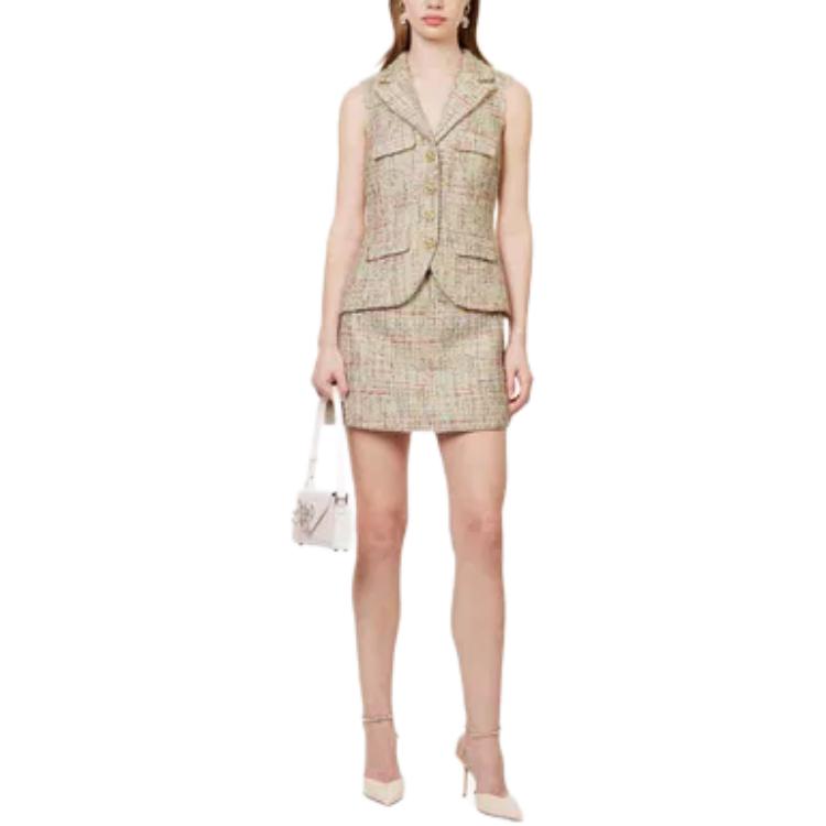 (Women) Self-Portrait  Tweed Sleeveless Mini Dress - White Multicolor. PF24053PAC 圖 4