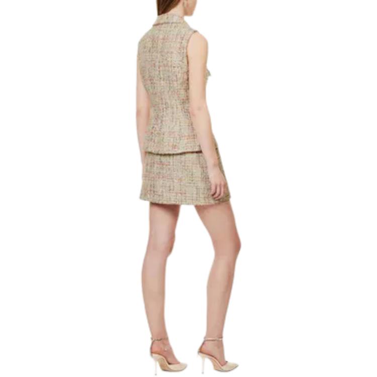 (Women) Self-Portrait  Tweed Sleeveless Mini Dress - White Multicolor. PF24053PAC 圖 6