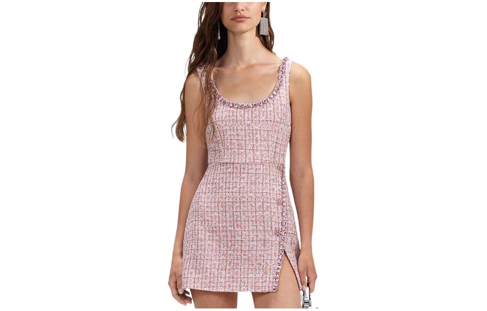 (Women) Self-Portrait  U-Neck Sleeveless Mini Dress with Slit SWF341Y10000 圖 2