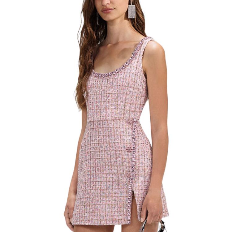 (Women) Self-Portrait  U-Neck Sleeveless Mini Dress with Slit SWF341Y10000 圖 3