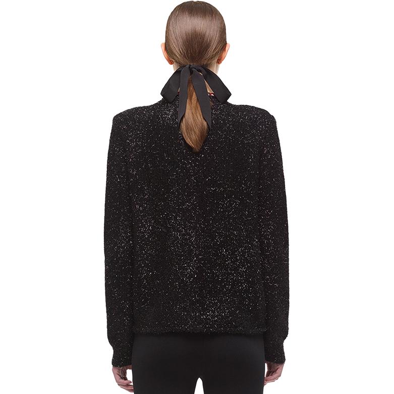 Shop (W) Self-Portrait 經典黑V領時尚針織開襟外套 SWF336M12200