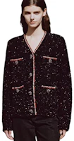 Purchase (W) Self-Portrait 經典黑V領時尚針織開襟外套 SWF336M12200