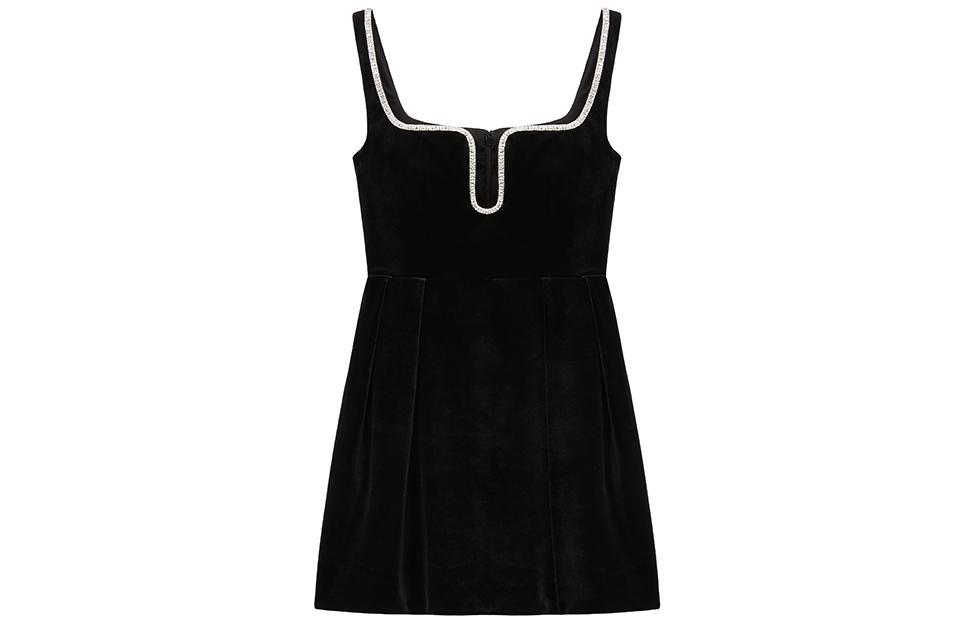 (Women) Self-Portrait  Vintage Black Spliced Sling Dress - Elegant & Stylish SWF351Y01100