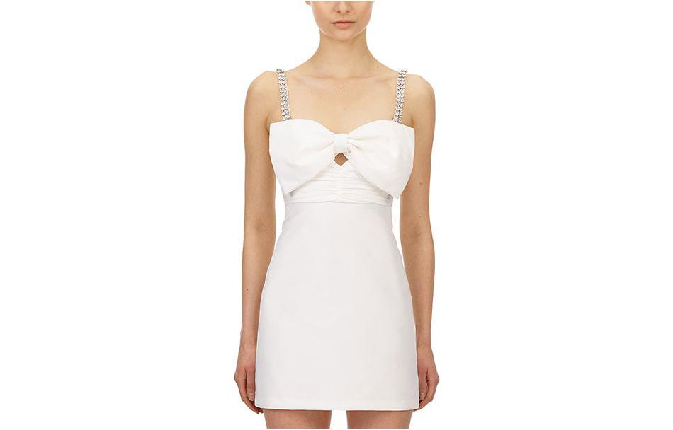 (Women) Self-Portrait  White Bow-Knot Cutout Mini Dress for Parties & Vacations SWF325Y07700 圖 2