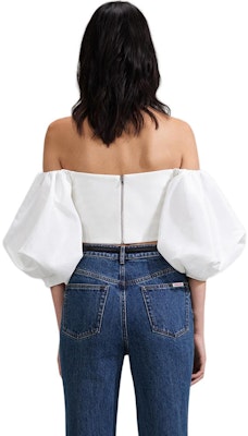 (W) Self-Portrait 白色心形細節修身時尚短版上衣 SWF341C00300 Shop (W) Self-Portrait 白色心形細節修身時尚短版上衣 SWF341C00300