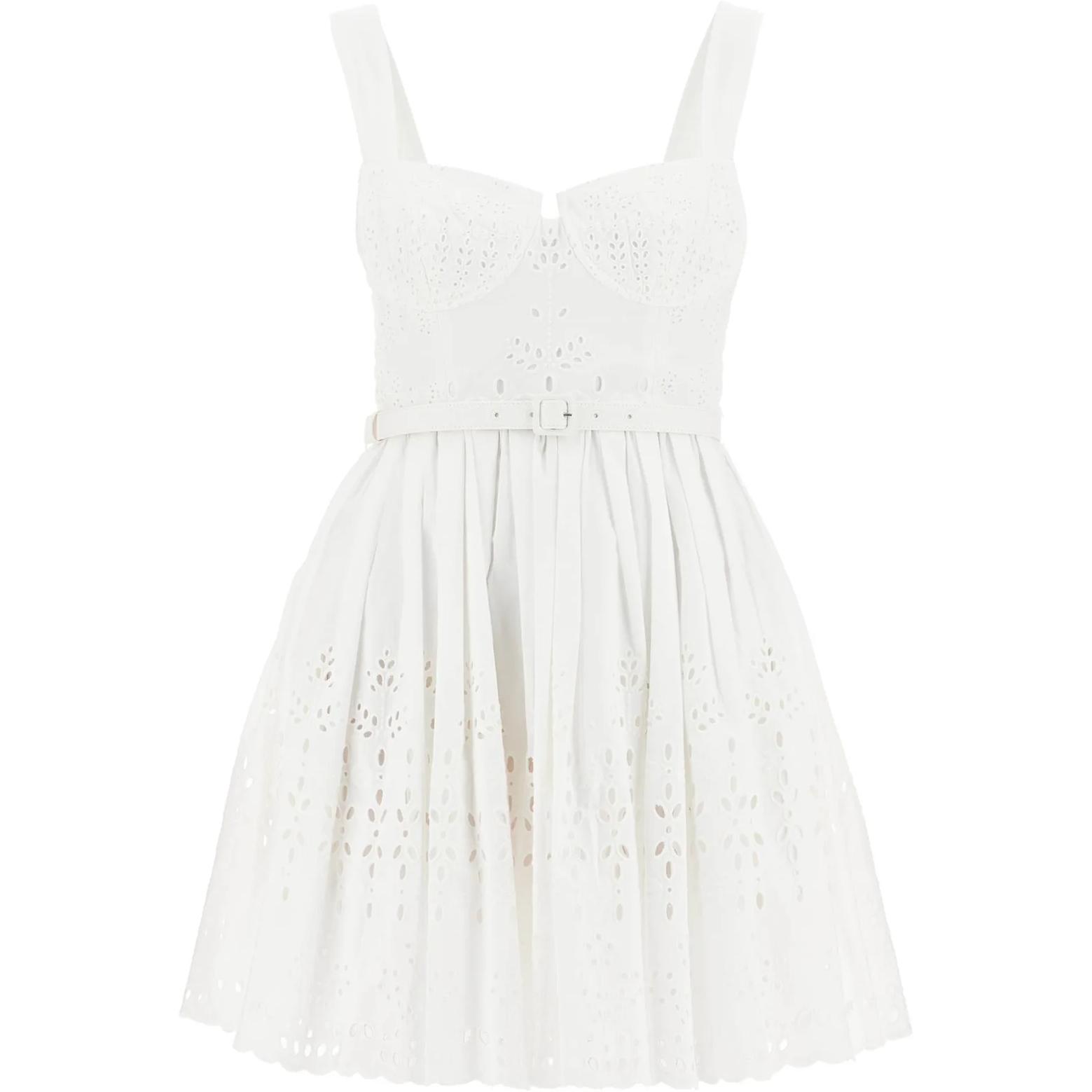 (Women) Self-Portrait  White High-Waist Cutout Cami Mini Dress. PF24003SW-WHITE 圖 2