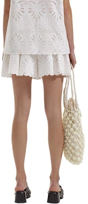 (W) Self-Portrait 白色蕾絲休閒直筒短褲 SWF352K01600 Shop (W) Self-Portrait 白色蕾絲休閒直筒短褲 SWF352K01600