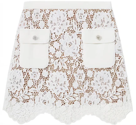 (W) Self-Portrait Skirt Mini Putih Renda Bunga Lipat A-Line Kasual Trendy. SWF343Q00100 Buy (W) Self-Portrait Skirt Mini Putih Renda Bunga Lipat A-Line Kasual Trendy. SWF343Q00100