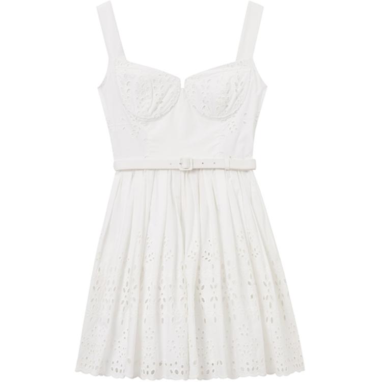 (Women) Self-Portrait  White Lace Sleeveless Mini Dress Elegant Cocktail Partywear SWF353Y00600 圖 2