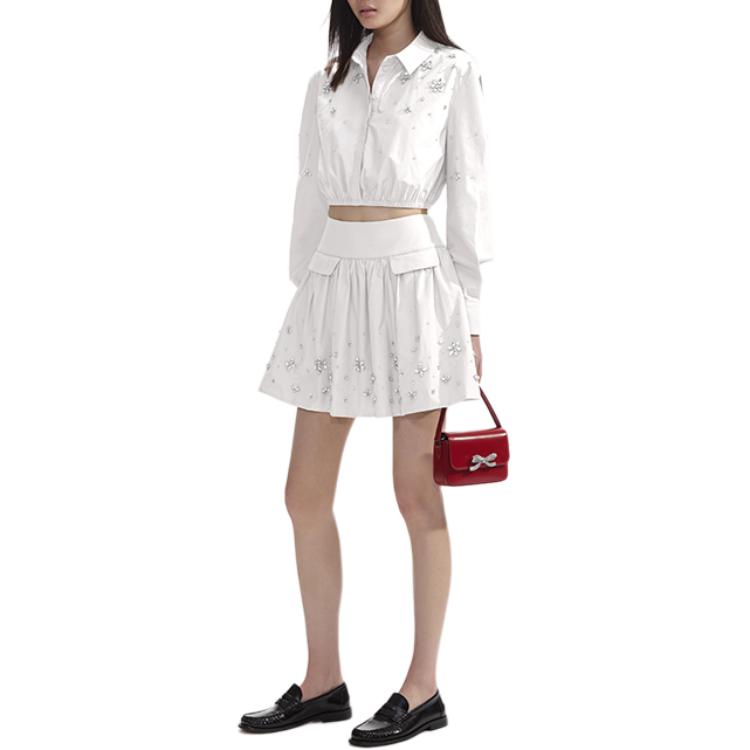 (Women) Self-Portrait  White Pleated Utility Mini Skirt Casual Wear. SWF353Q00900 圖 3