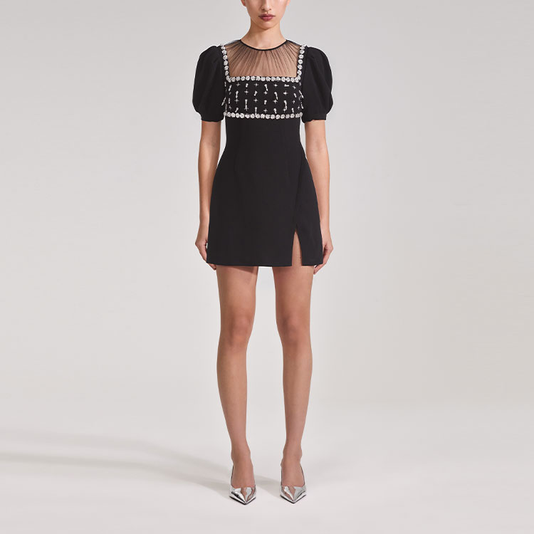 (Women) Self-Portrait AW23  Black Short Sleeve Dress SWF344Y20400911 圖 3