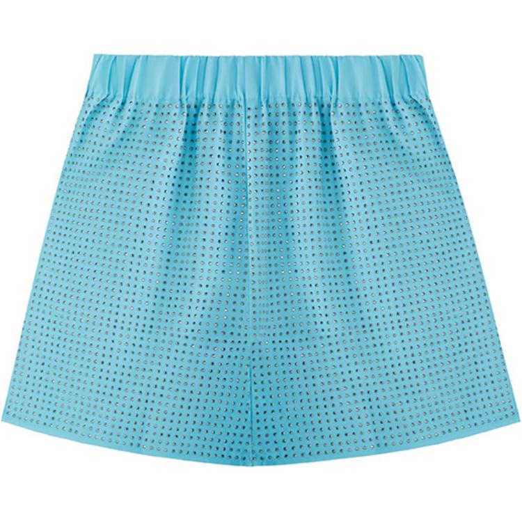 (Women) Self-Portrait Beaded Casual Solid Blue Shorts for Women - Sky Blue. SWF341K00600