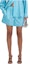 Lookbook (W) Shorts Mujer Sky Blue Self-Portrait Casual Azul Sólido con Bordado. SWF341K00600