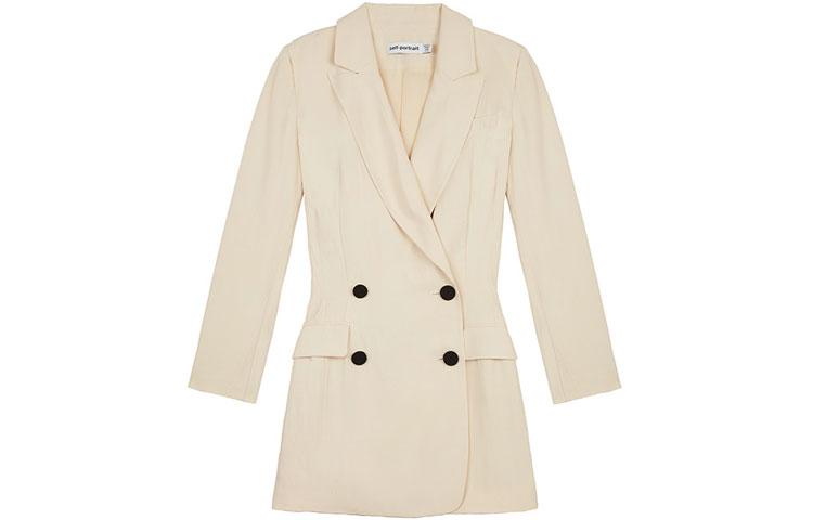 (Women) Self-Portrait Beige Buttoned A-Line Blazer Mini Dress for Women. SWF322Y07600 圖 4